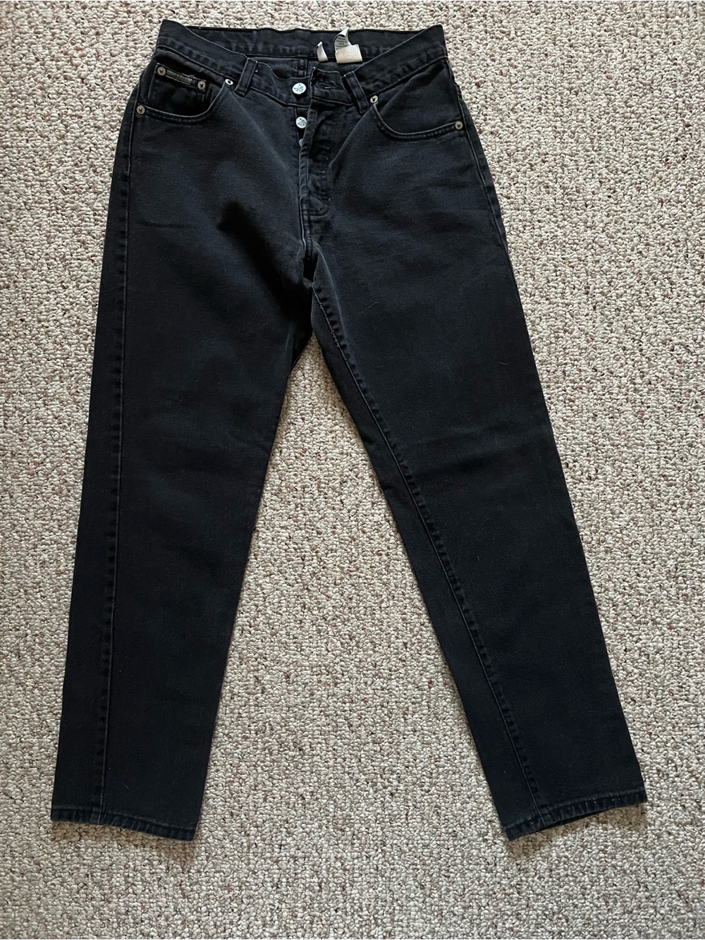 Calvin Klein Vintage High Waisted Straight Jeans - Classic Everyday Denim
